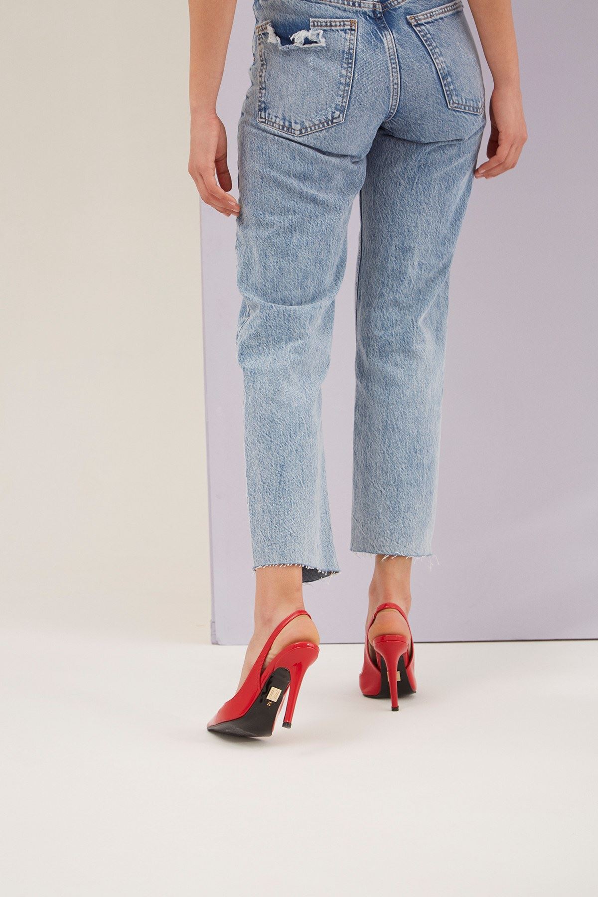 Mia Crvene Lakovane Ženske cipele - visoka štikla #0046